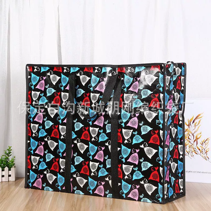 Оптовая простая Нетканая сумка с движущимся покрытием Сверхемкость Тканая водонепроницаемая сумка из змеиной кожи Одеяло для хранения вещевой сумки