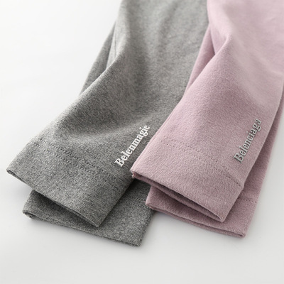 童装纯棉女宝宝外穿休闲儿童2021秋款小童裤子批发加绒女童打底裤|ru