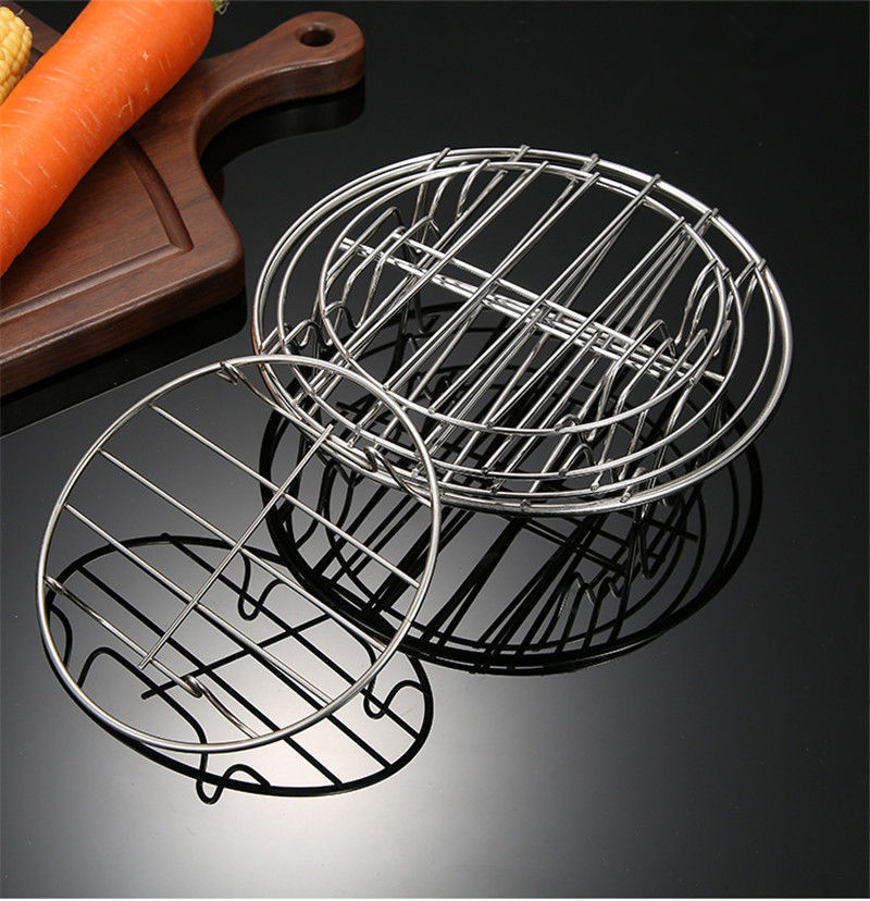 Freidora de aire accesorios alta calidad Acero inoxidable cocina vapor arroz rack placa herramientas Cocina