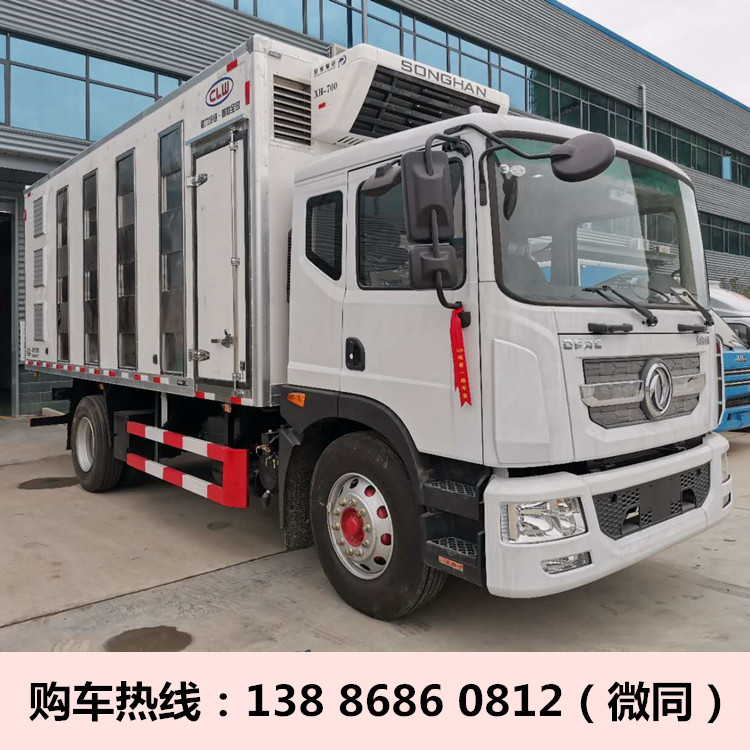 山东省东风多利卡猪苗恒温运输车畜禽活鸡苗保温冷藏车厂家价格