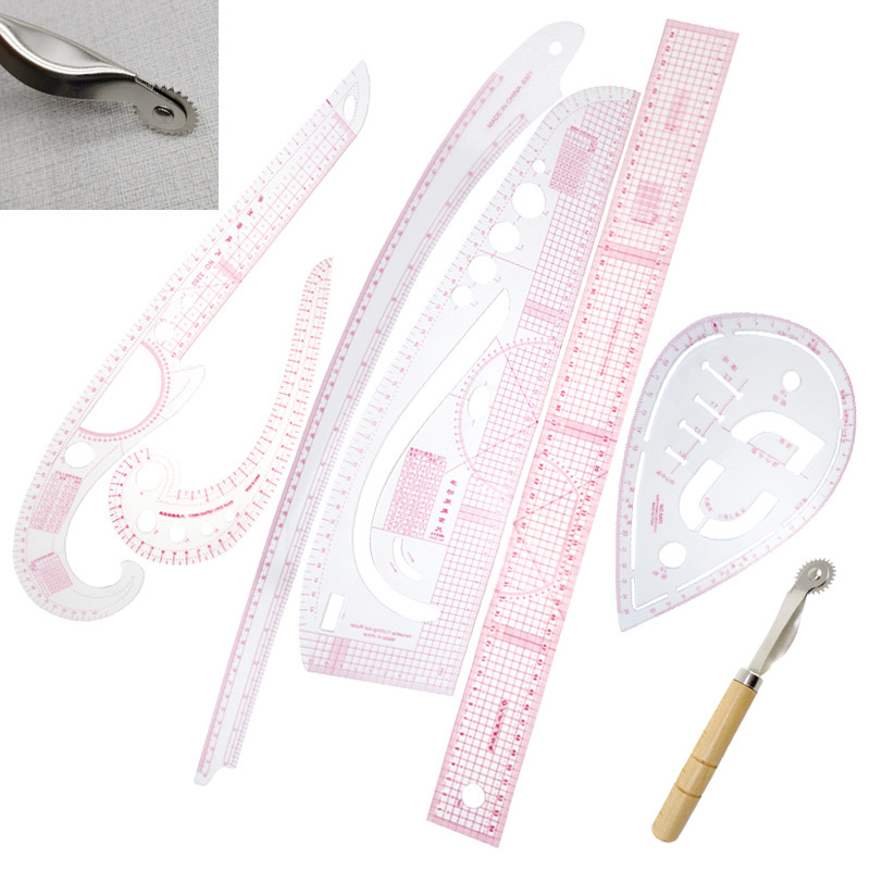 7-piece clothing ruler set clothing plat...