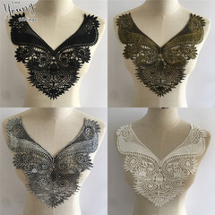 Embroidered dress versatile maxi dress lace polyester floral edge DIY decoration hollow stitched collar accessories and supplementary components