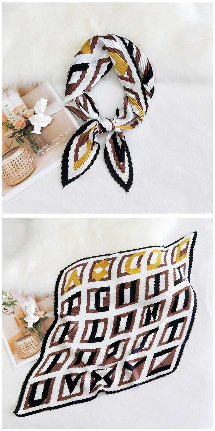 60g Weight Silk Scarf Classification Travel Occasion Polyester Material Spot, Stripe Pattern Spring&Summer Season Unisex Gender Sweet Style Khaki, Multicolor, Grey&Pink, Grey, Red, Green, Blue, Yellow, Black Color Unisex Sweet Spot Stripe Polyester Silk Scarf 27