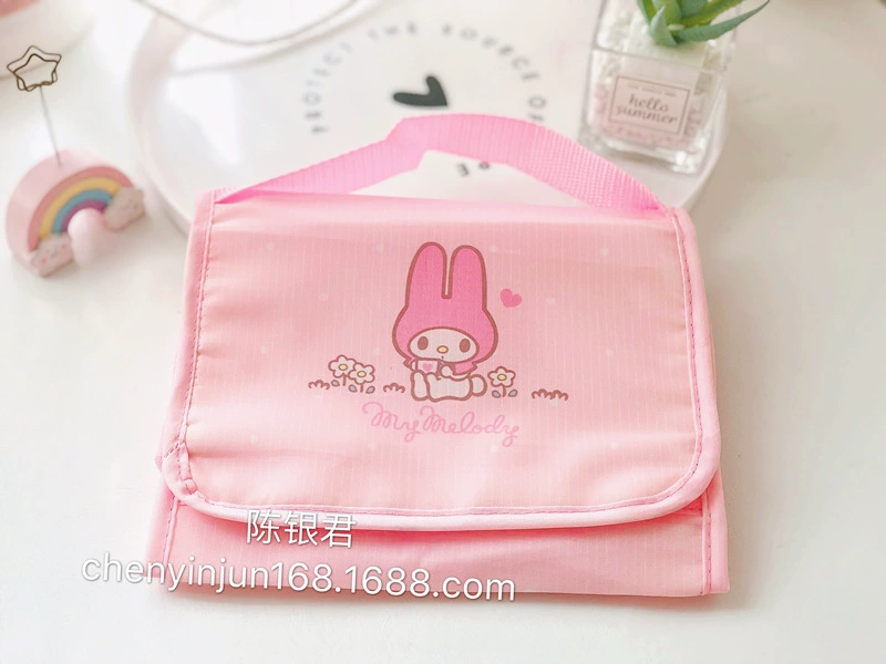 Foldable handheld organizer bag to go out, cosmetic bag
