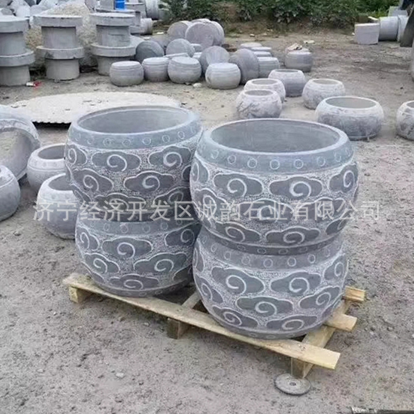 青石空心石柱础