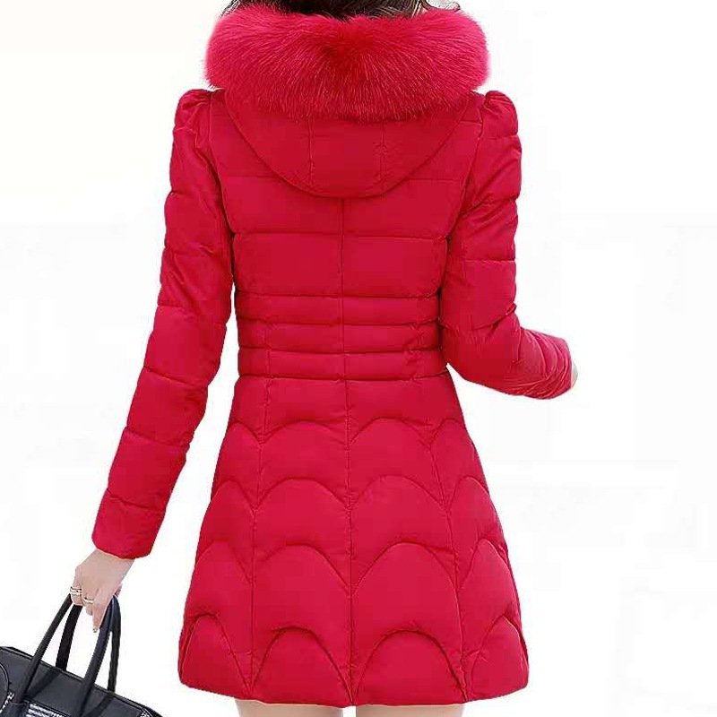 New Women's Clothing Korean Version Slim Down Cotton Medium And Long Women's Cotton Jacket Cotton Jacket Jacket