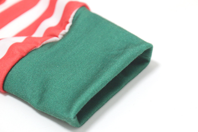 abbigliamento donna nuovo Natale genitore bambino vestito a righe stampa manica lunga casa vestiti casual vestito_voghion.com