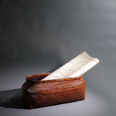 Japanese Bamboo Storage baskets Intangibleheritage tea utensils teacup tea set storage box Boutique Tea Box Home Furnishing Bamboo basket Fruits Basket
