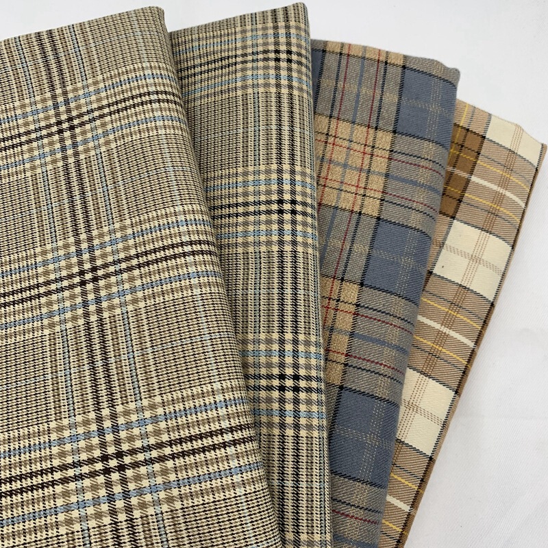 Manufacturer Supplies Yarn-Dyed Stretch Plaid Fabric for Suits, Trench Coats, Jackets, and Pants Manufacturer Supplies Yarn-Dyed Stretch Plaid Fabric for Suits, Trench Coats, Jackets, and Pants
