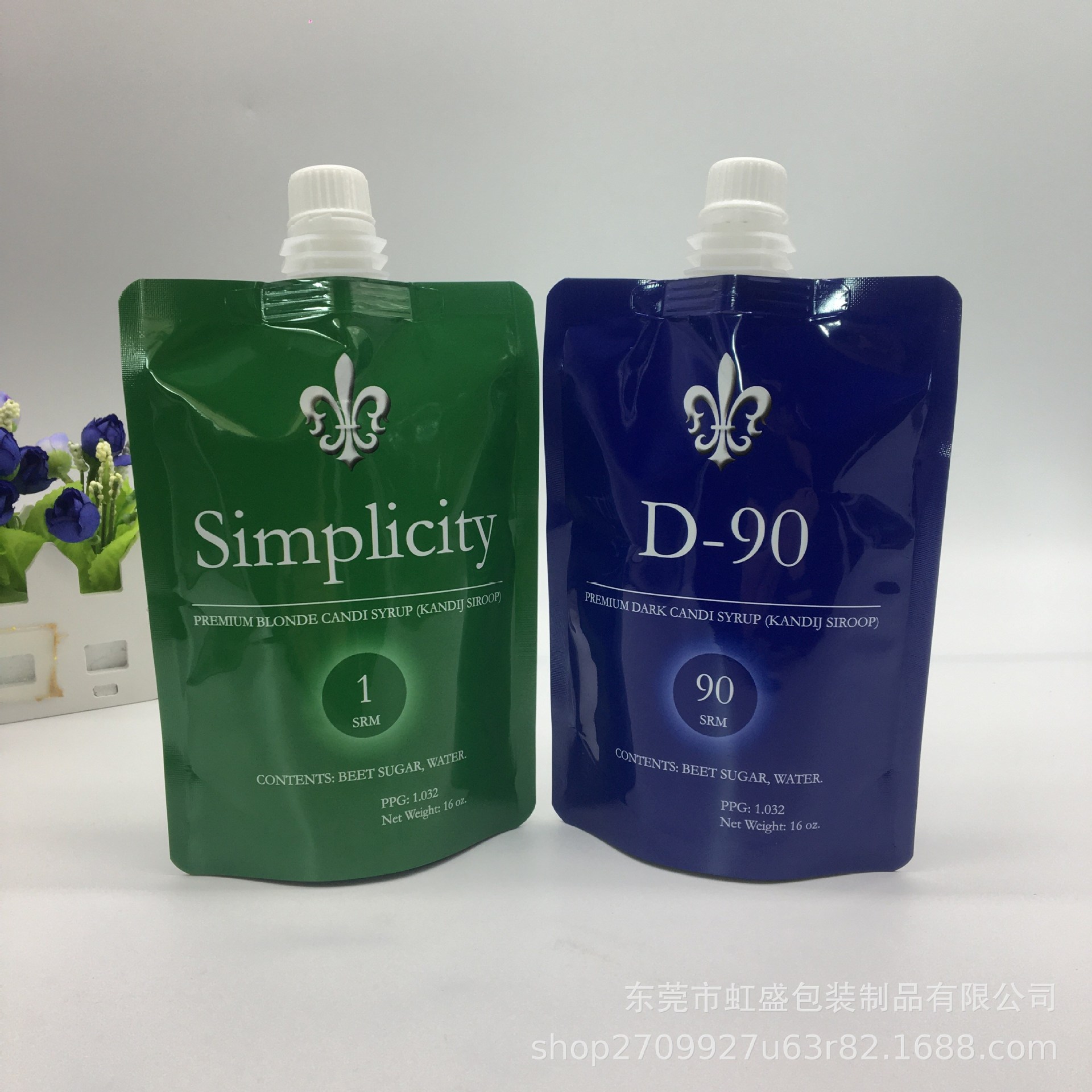 印刷450ml糖浆吸嘴袋 16oz外贸吸嘴袋500ml食品果汁饮料吸嘴袋