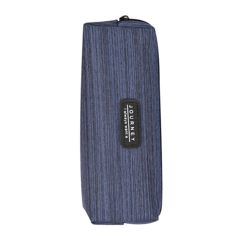 Simple and creative Oxford cloth pencil bag student portable horizontal stripe pencil bag storage stationery pencil case stationery bag