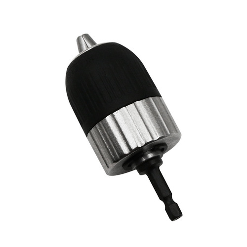 Self-tightening electric drill conversion chuck 2-13mm clamping range 3/8-24UNF with hexagonal shank threaded adapter