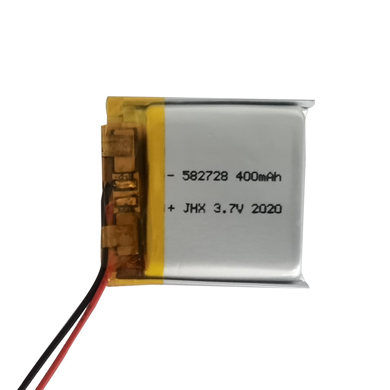 定制聚合物锂电池582728-400mah加板加线成品灯具智能锂电池批发