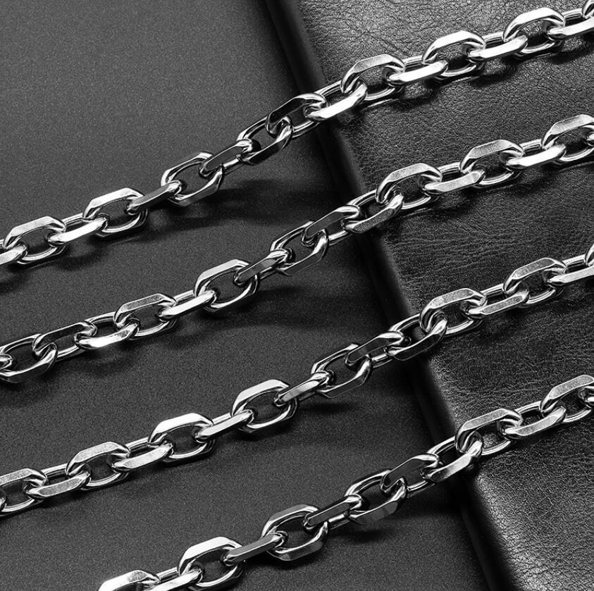 Stainless Steel Chain Necklace For Men And Women Interlocking Ring_voghion.com