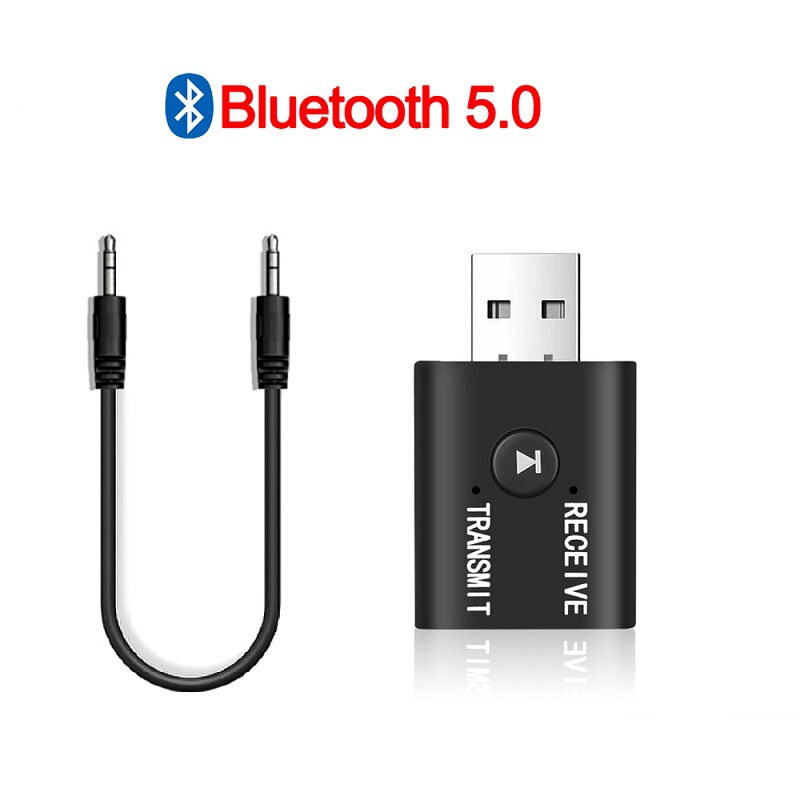 5.0USB Bluetooth transmitter receiver 2-in-1 TV Bluetooth transmitter speaker blue music Tooth receiver