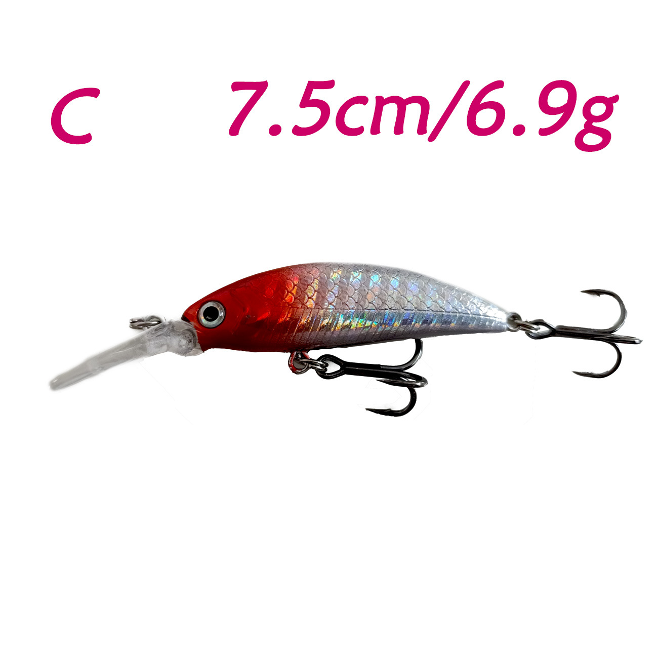 5 Colors Sinking Minnow Lures Deep Diving Minnow Lures Fresh Water Bass Swimbait Tackle Gear