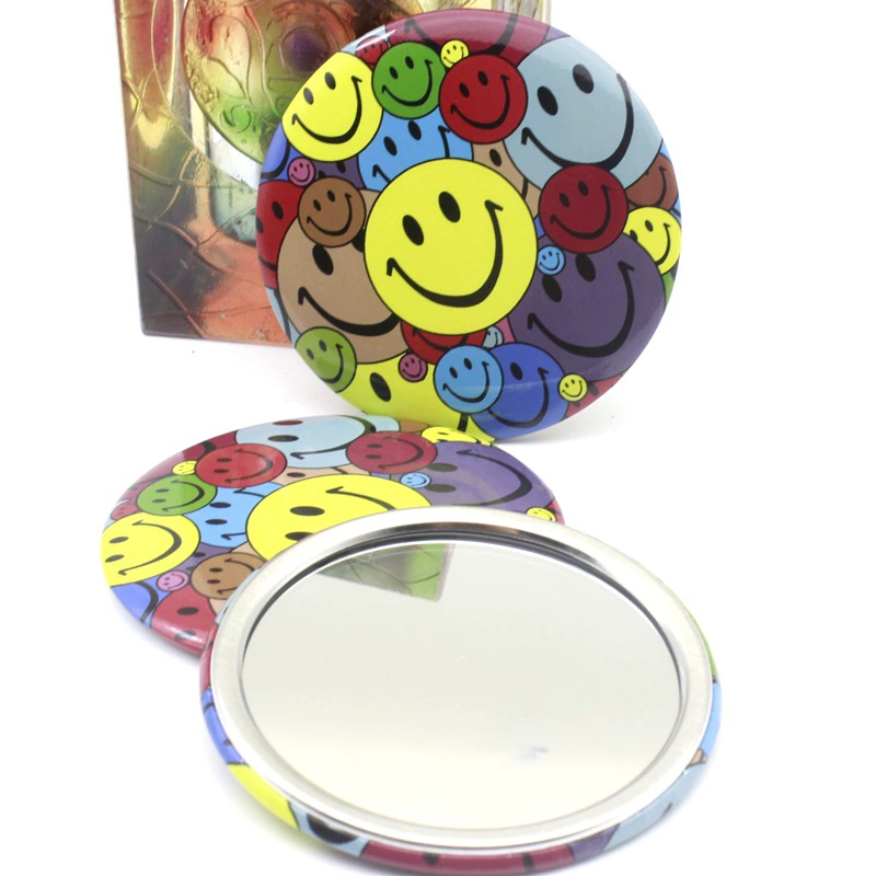 Бизнес-подарки маленькое зеркало бесплатное распределение маленькое круглое зеркало диаметр 70 мм одно металлическое каркасное Подарочное зеркало