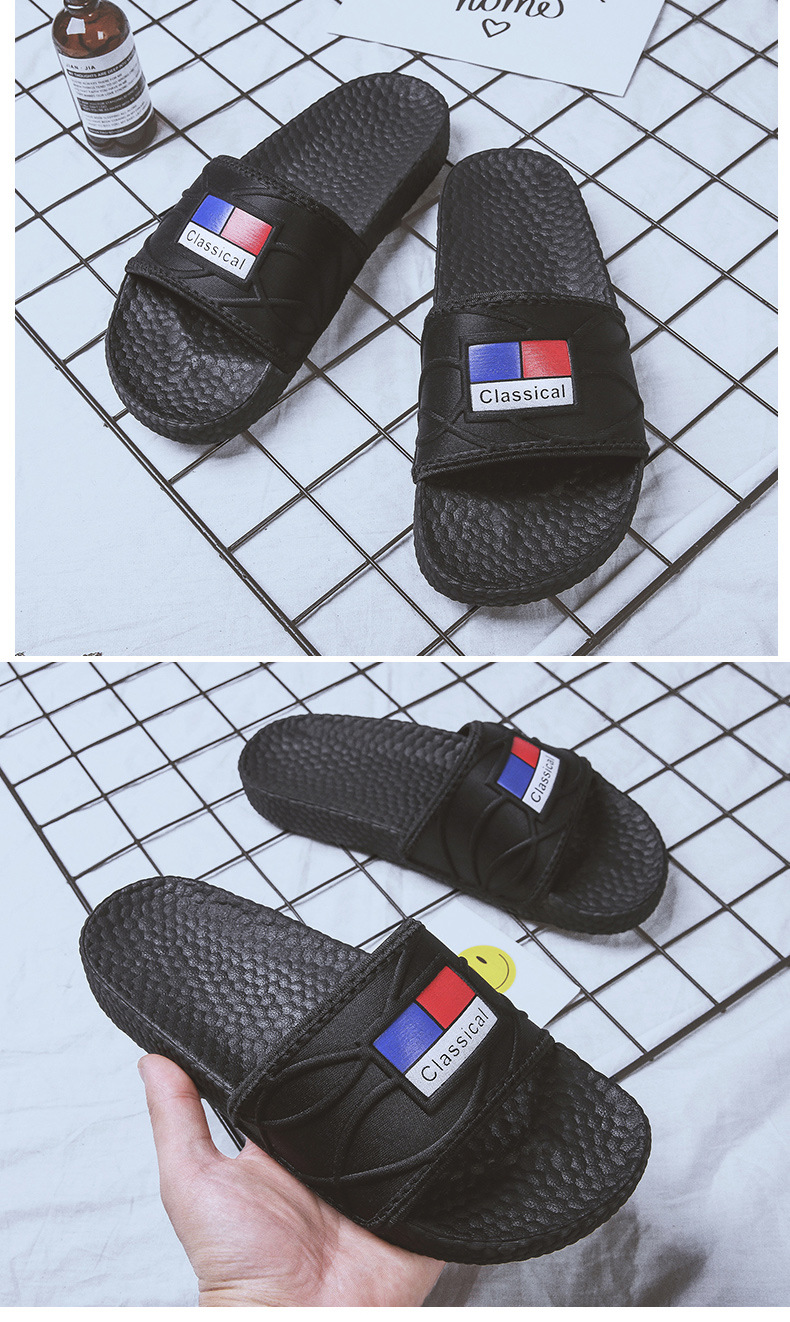 Lu 'an Summer slide Coconut Slippers for Adult men, anti-slip outdoor casual fashion, one-line trendy slippers, with a feeling of stepping on feces undefined