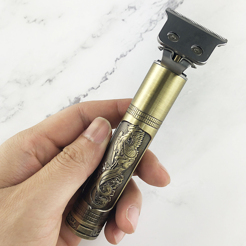亚马逊复古雕花油头电推剪家用光头电推子雕刻推白剃头静音理发器-阿里巴巴