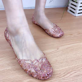 2020新款妈妈鞋女凉网果冻单套鞋潮沙滩舞蹈镂空收纳时尚批发外贸