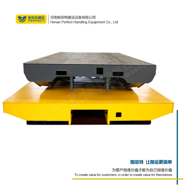 仓储物流设备电动钢水转运车过跨台车 25t钢卷转运胶轮平板车价格