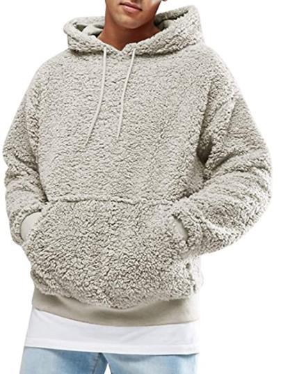 Men's Clothing autumn and winter plush men's hooded sweatshirt_voghion.com