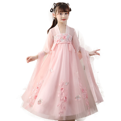 Little girl super fairy girls kimono dresses hanfu Fairy dresses girl ancient dress children ancient Tang and Hanfu Costume