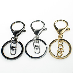 Electroplated keychain accessories Metal key ring Giant Lobster claw set of 3 DIY jewelry key ring