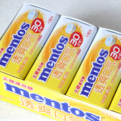Mentos sugar-free mint candy 35g*12 pieces Refreshing flavor 30 minutes fresh lemon flavor