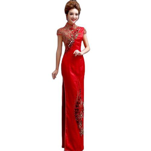 Jinlei Huaniang wedding dress wedding red cheongsam Tuxedo