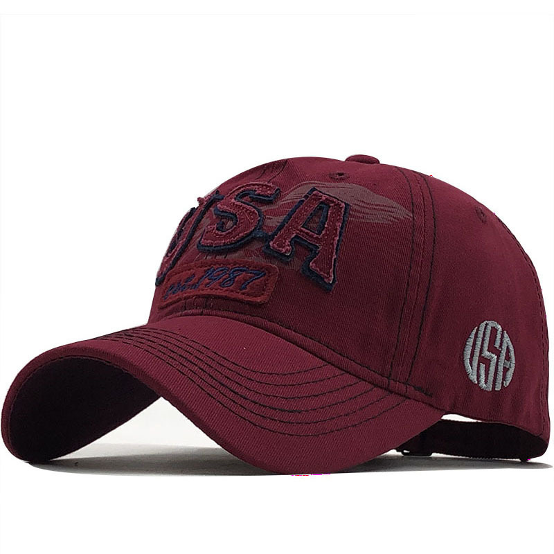 Eagle Embroidered Baseball Cap Cotton Unisex Sun Hat For Men_voghion.com