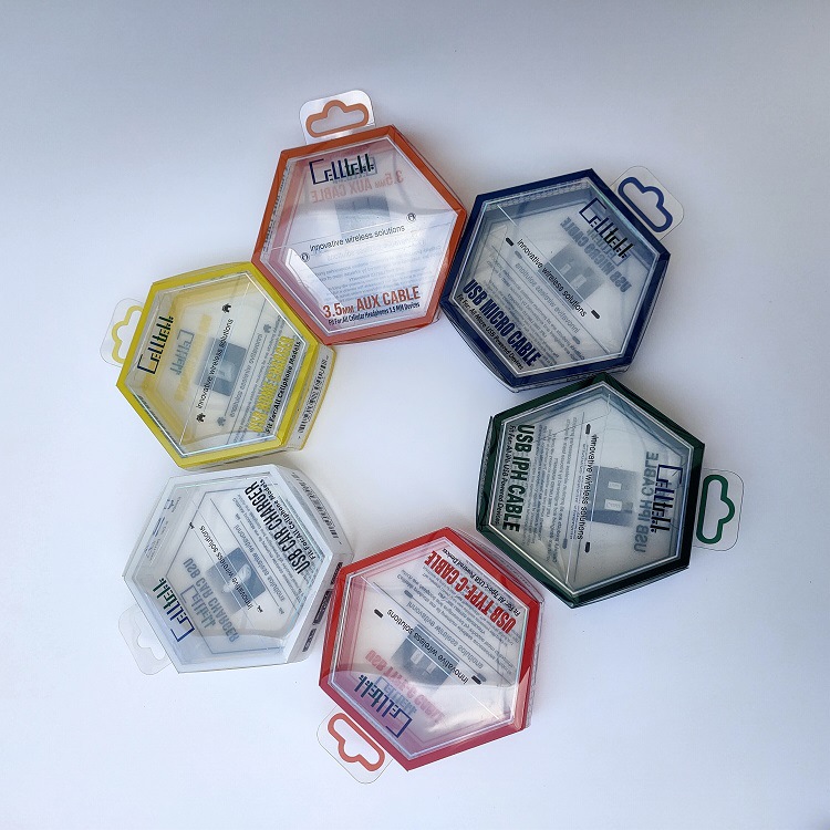 深圳厂家直供专业生产pvc透明数据线化妆品包装盒pet吸塑折盒彩盒