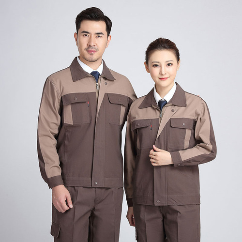 Pure Cotton Protective Workwear Set for Men, Spring and Autumn Work Uniform, Stylish and Durable Welding Workwear, Machine Repair Shop Uniform, Automotive Repair Uniform