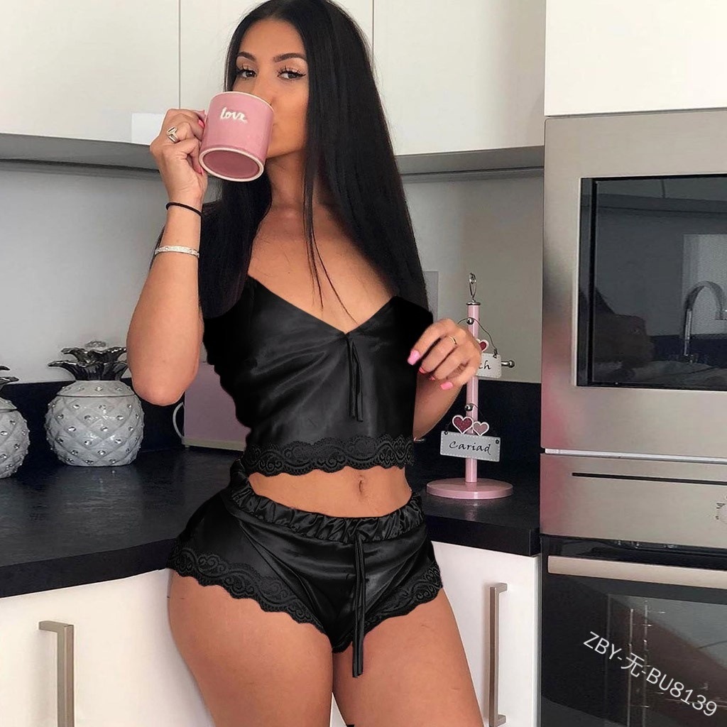 Нижнее белье, эластичный комплект, сексуальная пижама, европейский стиль, (в наличии на складе), 2 шт