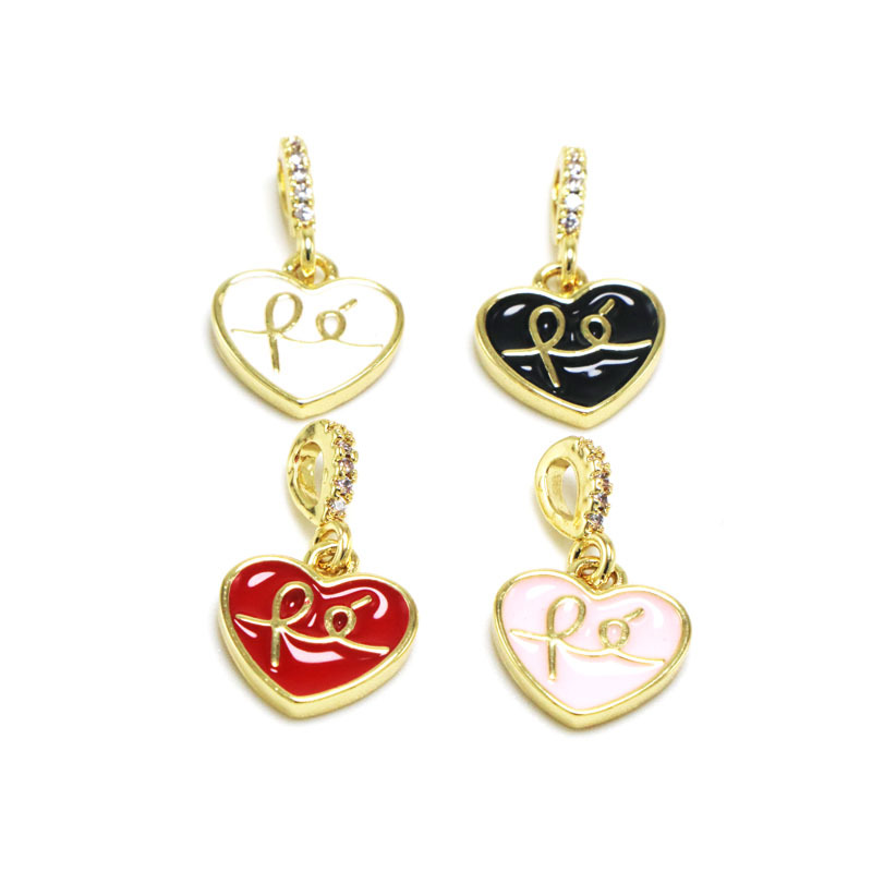 3g Weight Pendant Jewelry Making Type 11 * 19mm, 11 * 24mm Jewelry Making Size Zircon Inlay Material DIY Jewelry Accessories Classification 1 Piece Quantity Copper Material Letter, Oval, Heart Shape Pattern Enamel, Inlay Design Sweet, Simple Style Style 1 Piece 11 * 19mm 11 * 24mm Copper Zircon Letter Oval Heart Shape Pendant 11