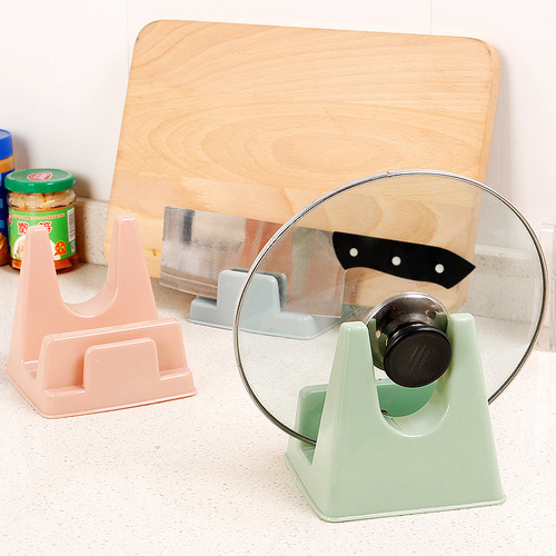 Kitchen supplies pot lid rack sitting pot lid rack household plastic bracket punch-free storage rack