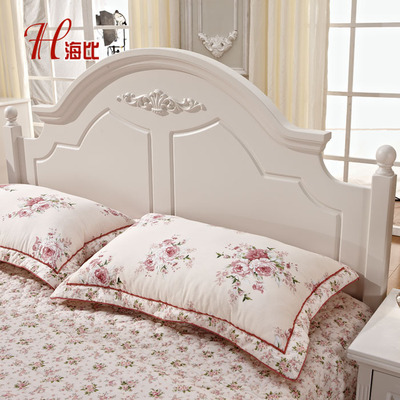 欧式床 实木床 公主床 韩式床 田园床1.51.8米单双人床婚床白色床