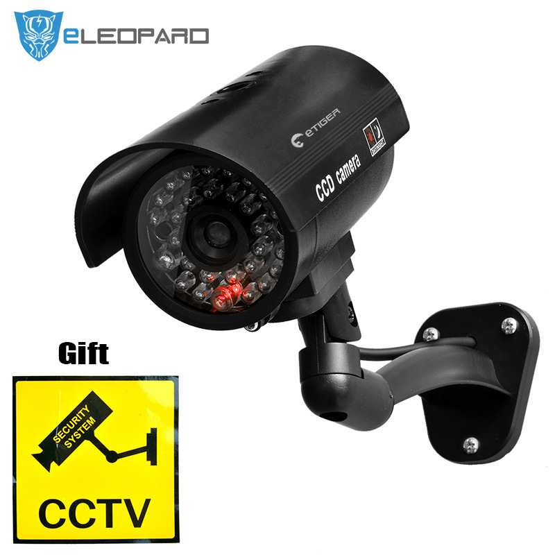 厂家直销假监控假摄像头枪球型带灯闪仿真监控虚拟摄像机外贸专供