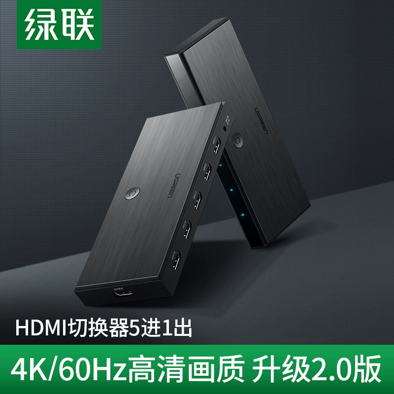 Зеленый HDMI- переключатель Union 2.0 Три входа/выхода конвертер HD 4K для ТВ, экрана, заметки, дивиденд
