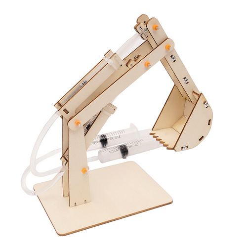 Tech small hydraulic excavator DIY science experiment materials for primary and secondary schools science education small inventions