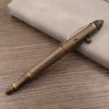 Tungsten steel head Bronze pen handmade machine gun pen Creative retro pure copper bolt bamboo style tactical pen