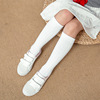 student Socks Stockings College wind summer black children dance Solid Cotton socks High cylinder stripe Knee socks