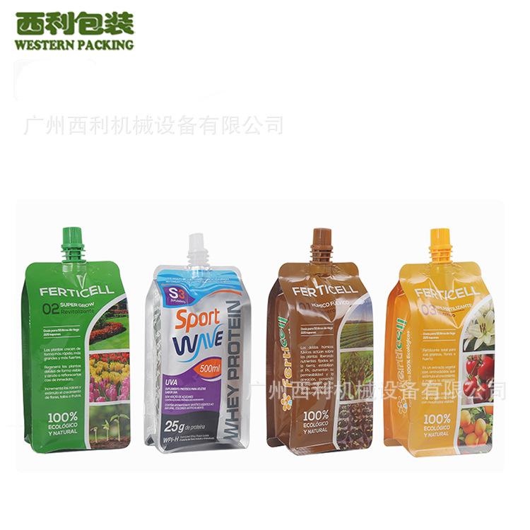 新款八边封吸嘴袋 中药水 汤药包 果汁一次性吸嘴袋包装 可定制