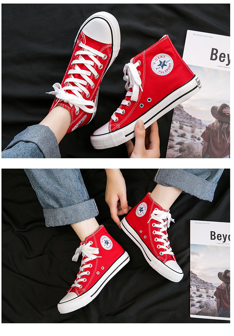 Unisex Fashion Solid Color Round Toe Canvas display picture 5