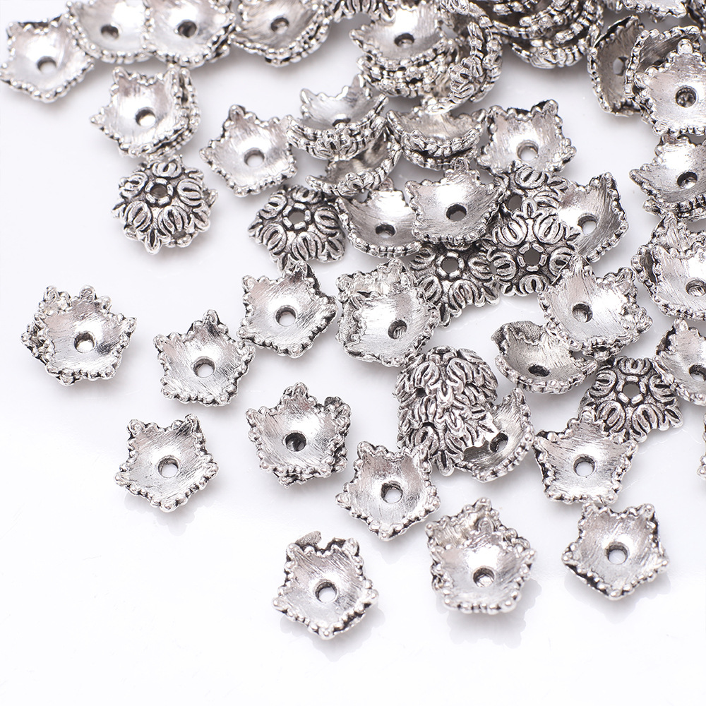 100 PCS/Package Metal Flower Flower Shape Bead Caps Simple Style display picture 8