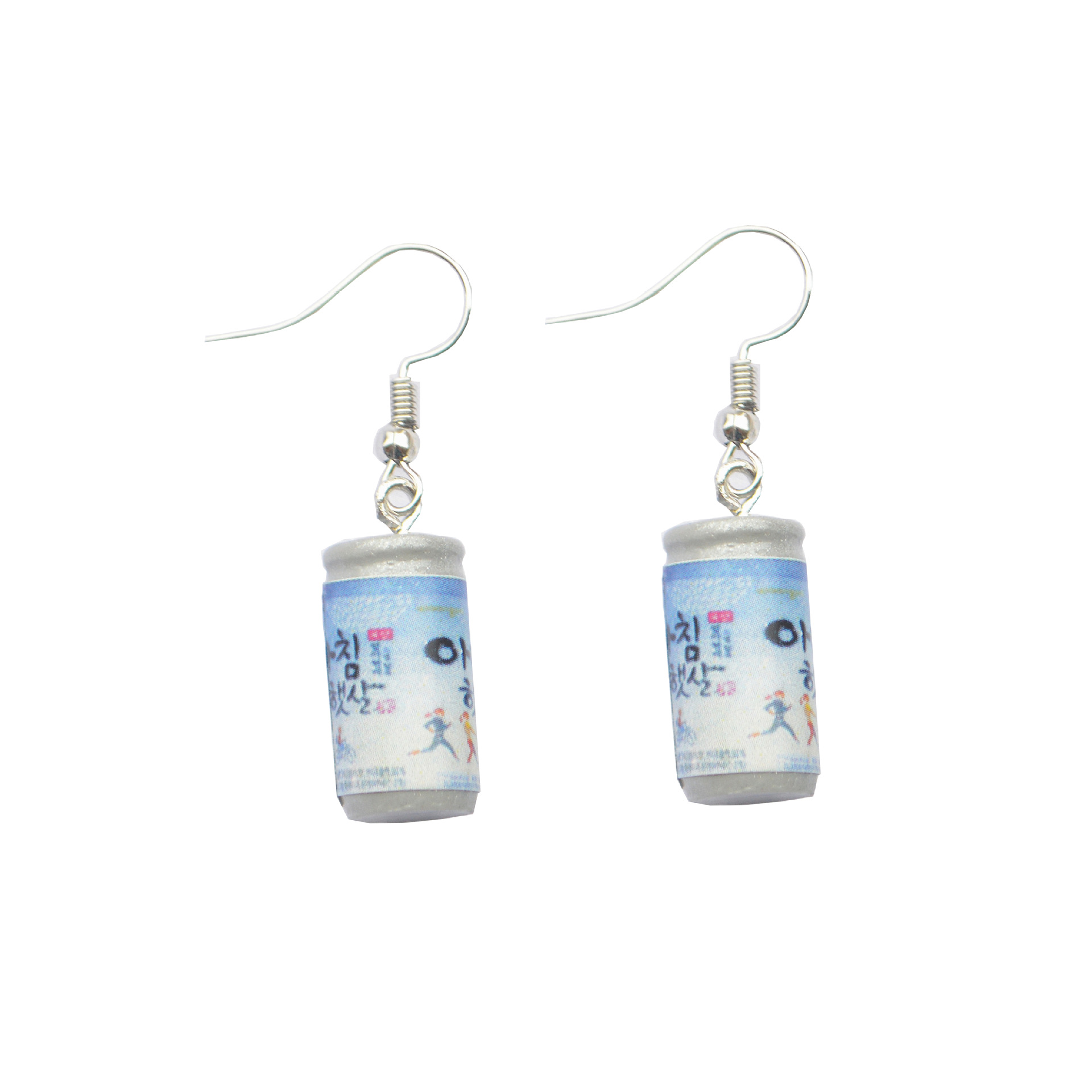 Funny Cute Juice Drink Can Earrings display picture 8