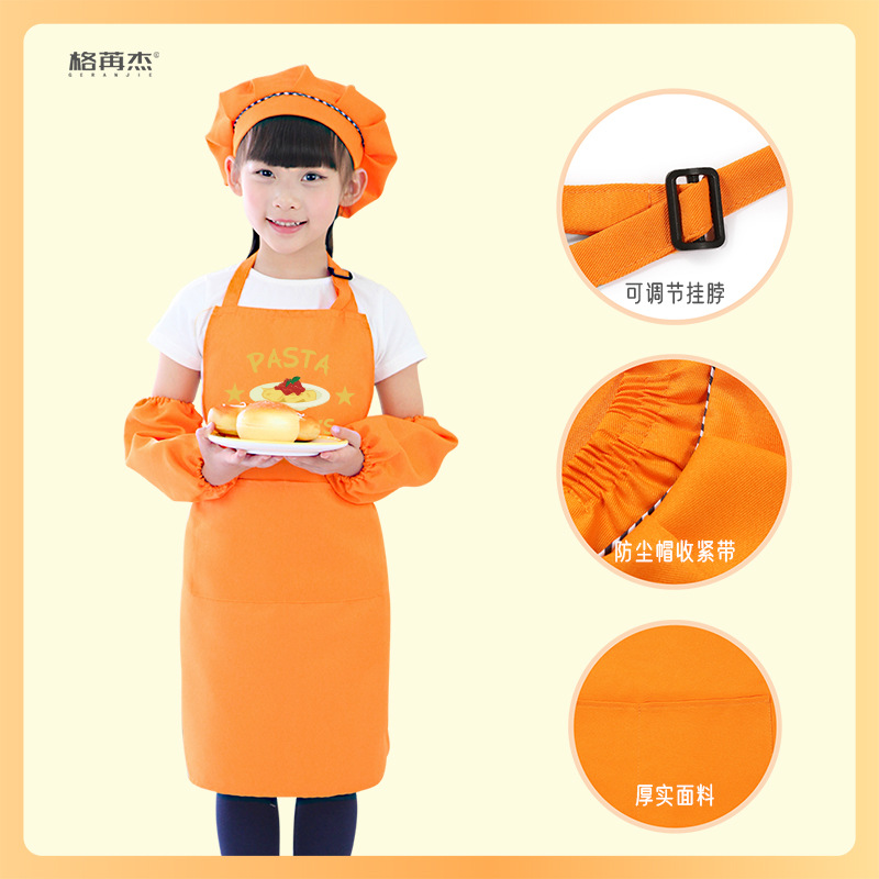 Lindo anti-fouling delantal para niños logotipo personalizado hogar cocina comedor jardín de infantes arte pintura ropa impresión