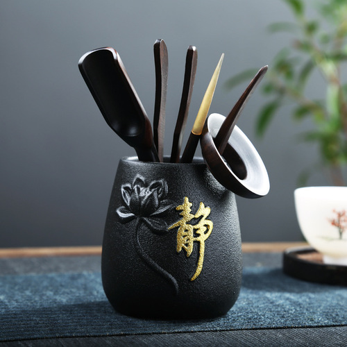 Tea Ceremony Accessories Six Gentlemen Set Kung Fu Tea Set Accessories Ceramic Tea Cans Tea Art Ornaments Tea Clips Wholesale