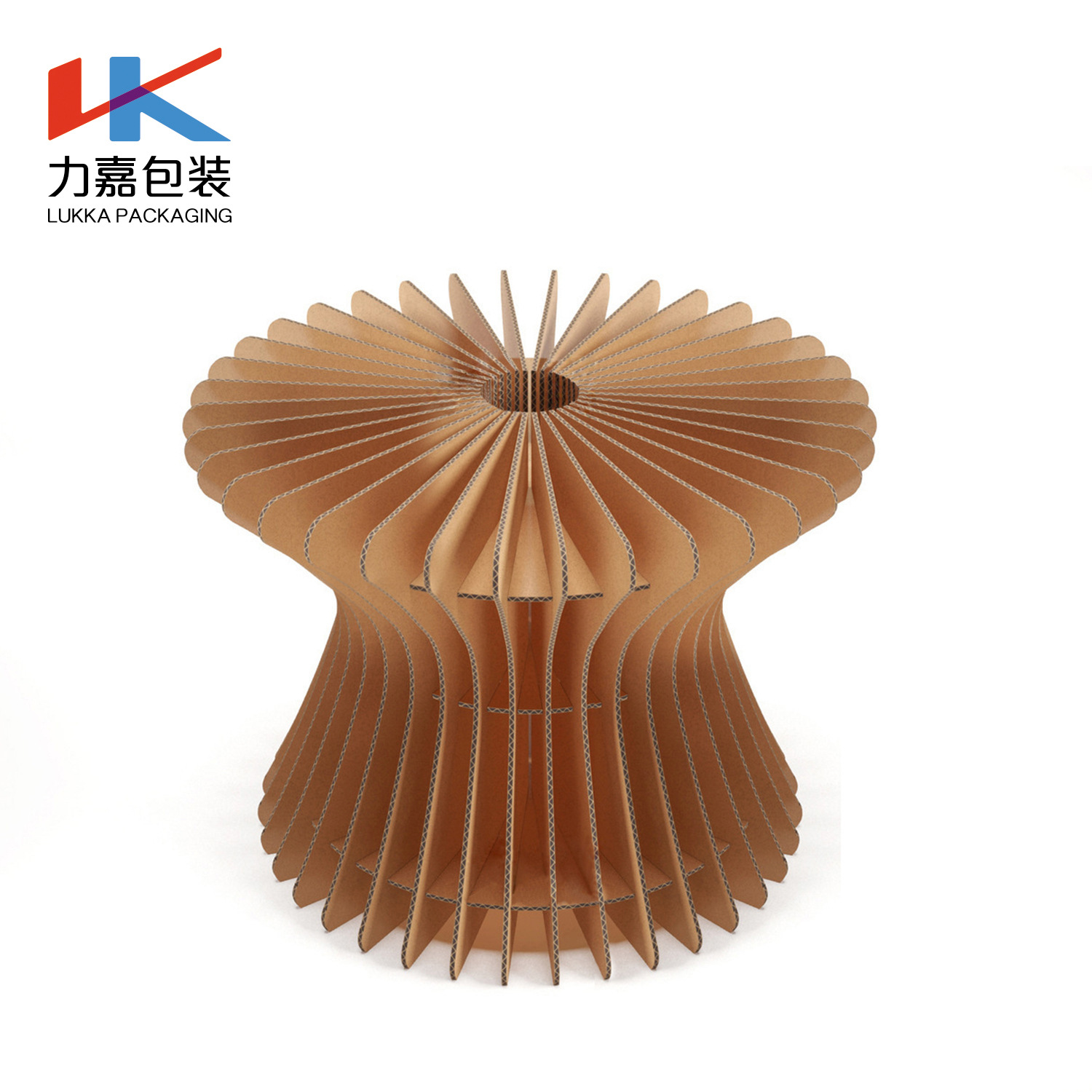 力嘉包装瓦楞纸创意家具片状圆桌展览展会家居环保装饰设计摆件