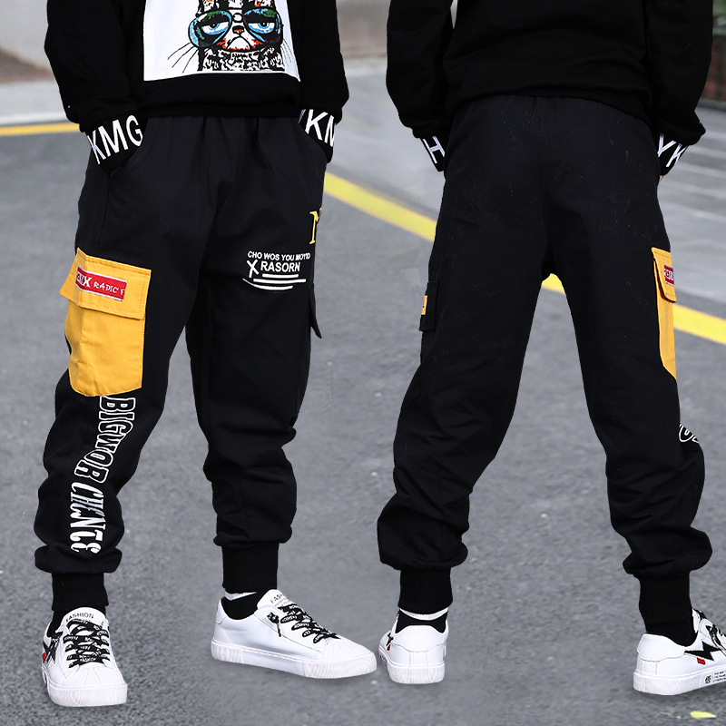 Pantaloni da lavoro alla moda di marca per ragazzi Zhongda per bambini allentati casual edizione coreana 2023 Primavera e_voghion.com